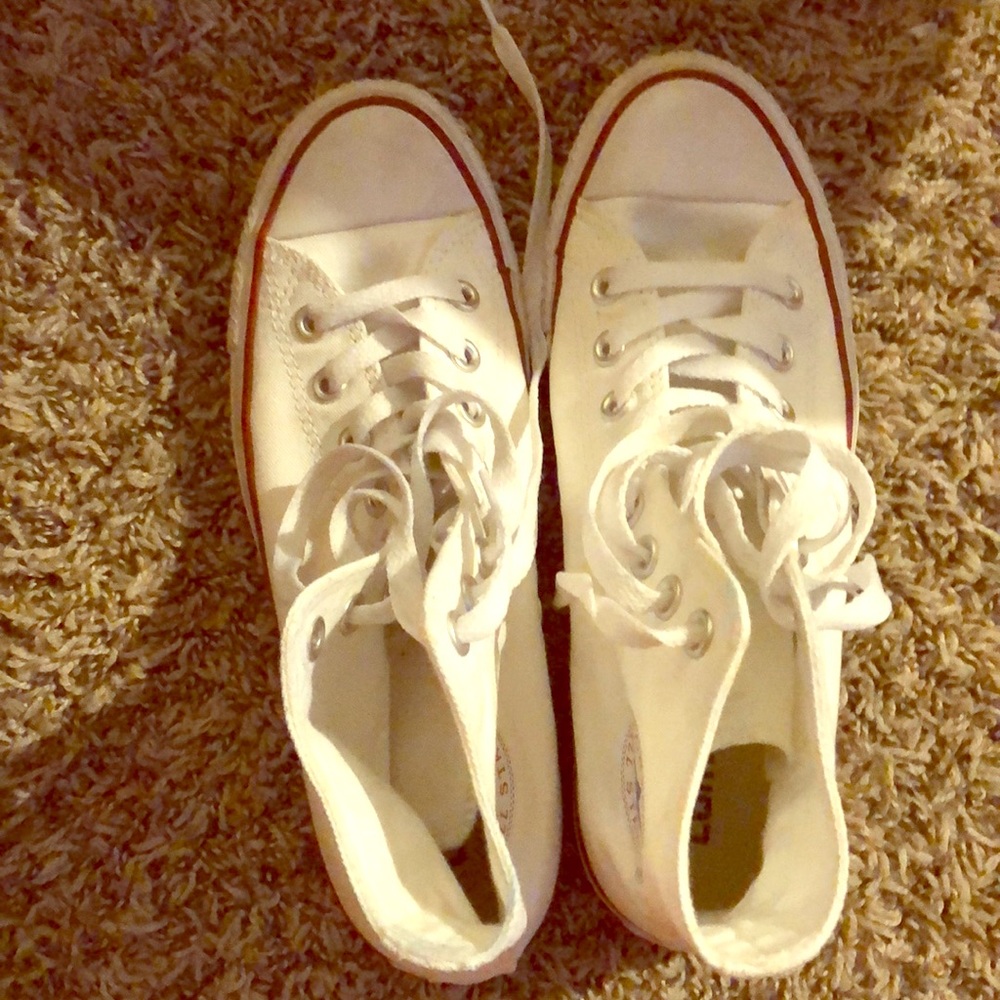 White Converse Chuck Taylor High Tops
